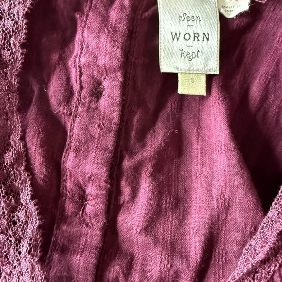 Anthropologie Seen Worn Kept Lace Detail Sleeveless Blouse - Picture 7 of 8